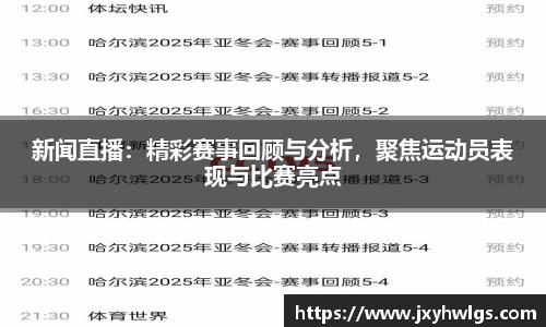 新闻直播：精彩赛事回顾与分析，聚焦运动员表现与比赛亮点